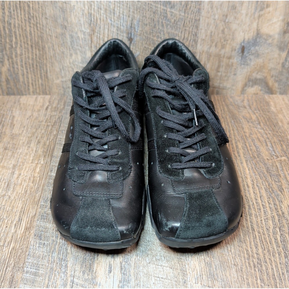Vintage Diesel Evelyn Shoes Leather Sneakers Women's Size 7.5 Black Y2K Suede - Picture 5 of 14